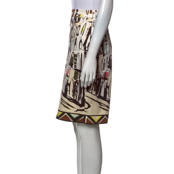 Kate Spade New York Stylish Cityscape Print Pencil Skirt Size: 0 - Picture 3 of 6